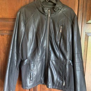 Tribal Faux Leather Jacket